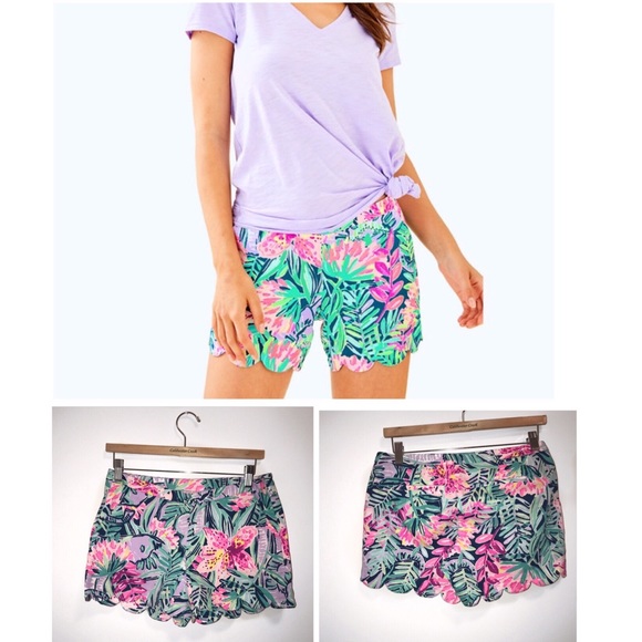 Lilly Pulitzer MAGNOLIA SCALLOP HEM SHORT-0 - Picture 2 of 8